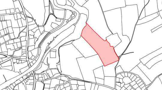 Kartenausschnitt der ALKIS-Flurkarte im Vektorformat